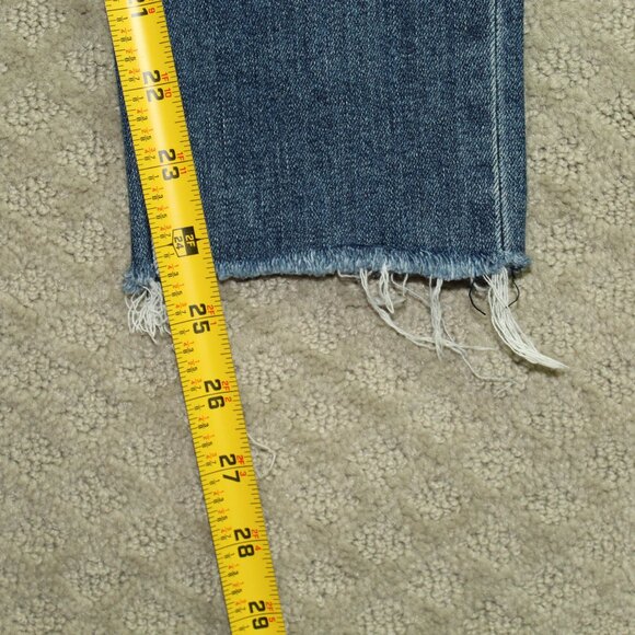 rag & bones Skinny Women's 28 Low Rise Ankle Raw Hem Blue Jeans - Picture 6 of 7